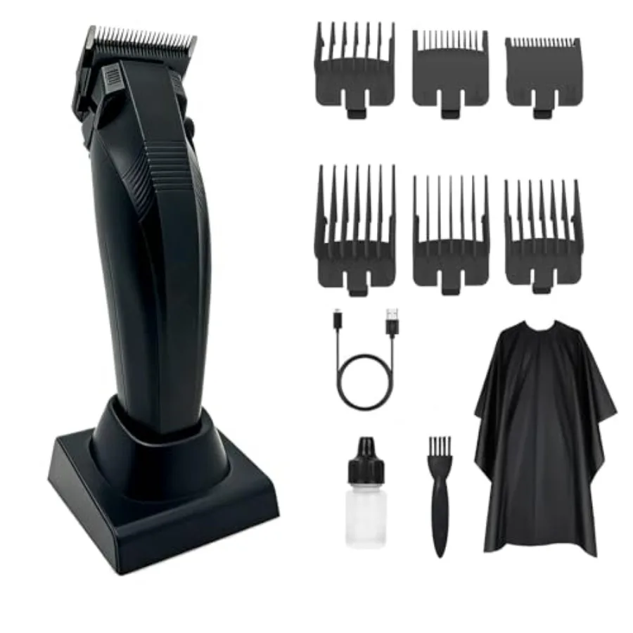 

Professional Hair Clipper for Men - High-Speed Motor and Long-Lasting Battery, Cordless Rechargeable Hair Trimmer Kit with LED
