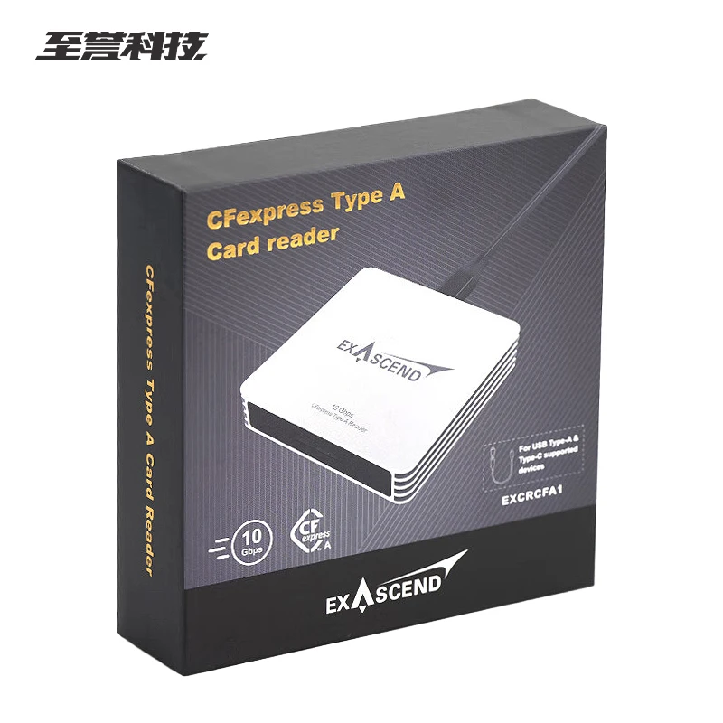 EXASCEND pembaca kartu USB 3.0, kecepatan tinggi asli CFexpress tipe-a pembaca kartu memori USB 3.2 pembaca kartu penyimpanan CFeA tipe-c