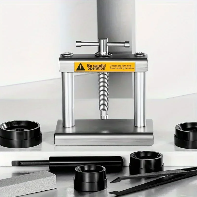 مجموعة آلة تغطية الساعات المعدنية ، غطاء غطاء خلفي لساعات المعصم المكتبية ، برغي ضغط ، صانع ساعات إغلاق ، مجموعة أدوات إصلاح يدوية ، 19: 50