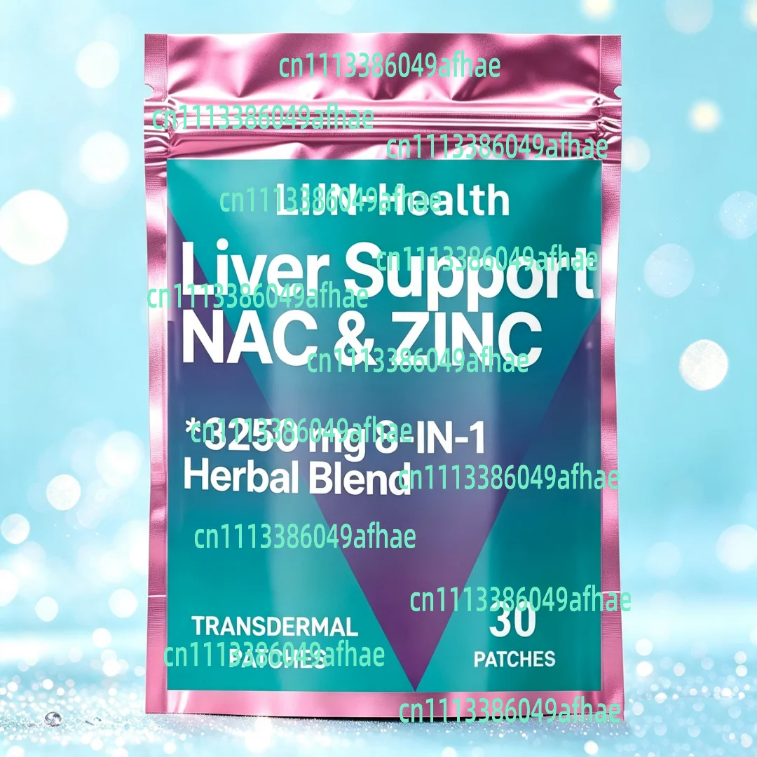 30 Patches Liver Support & NAC, Zinc Transdermal Patches with Milk Thistle, Dandelion Root, Chicory - Liver Cleanse & Detox