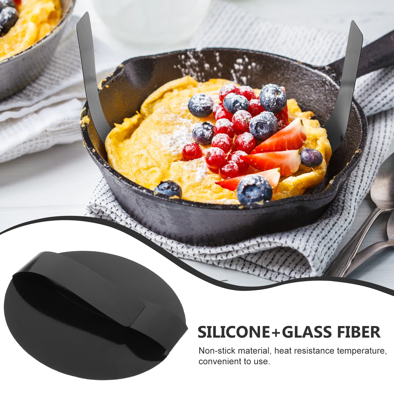 

2Pcs Silicone Baking Mat Pot Holder Small Long H Sling Bread Oven Liners Nonstick Heat Resistant Reusable Easy Clean Safe