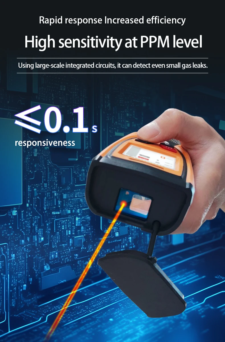 Aikesi YC-20 Portable Laser Methane Leakage Remote Instrument Handheld Methane Gas Concentration Detector Laser CH4 Detector