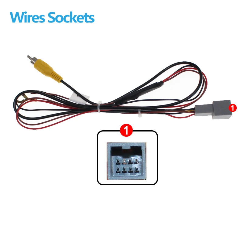 Car Auto Reverse Camera Video Output Video Adapter Wiring Cable For Mitsubishi 8pin L=600mm