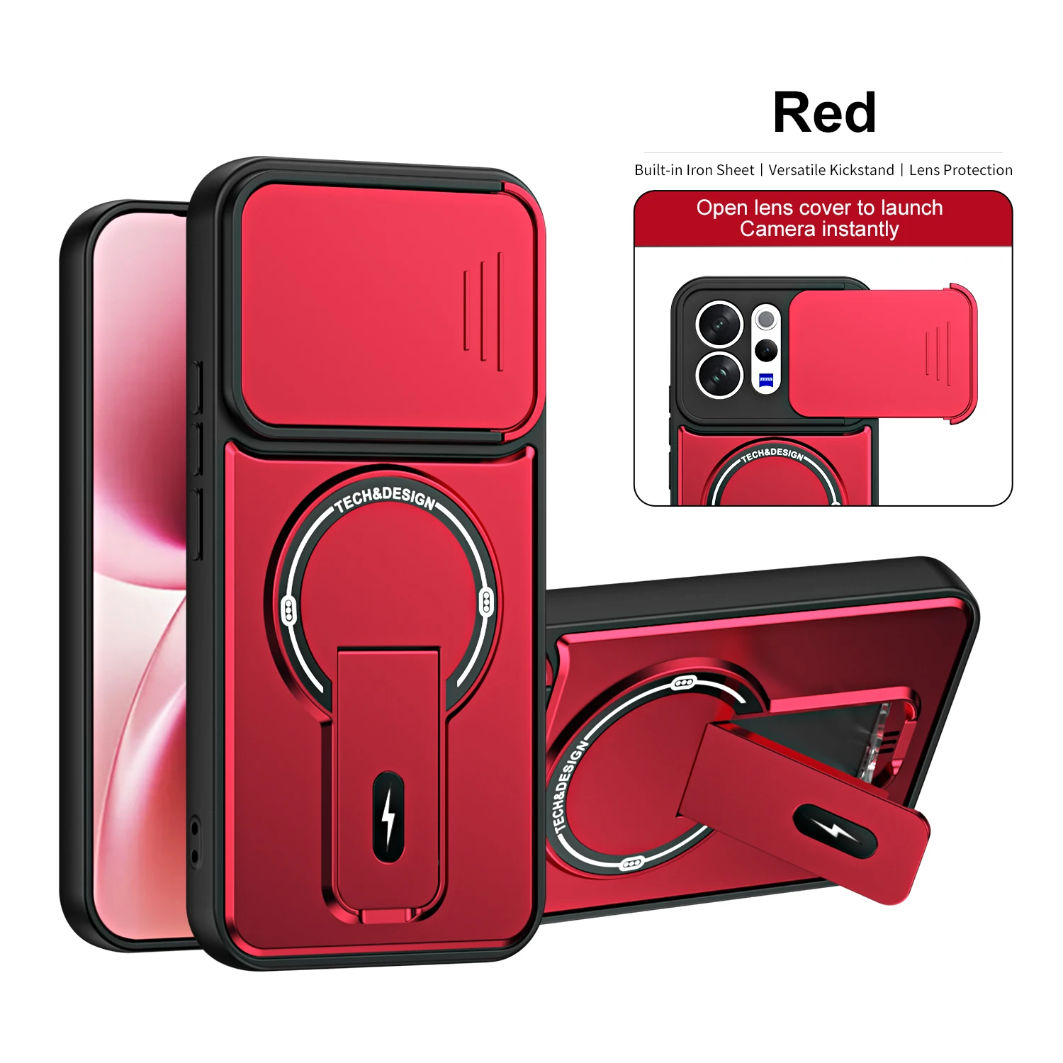Folding Bracket Magnetic Holder Case For Vivo V70 Lite S50 Y31 Y21 Y11 D Y05 IQOO 15R Z11turbo Armor Shockproof Lens Phone Cove