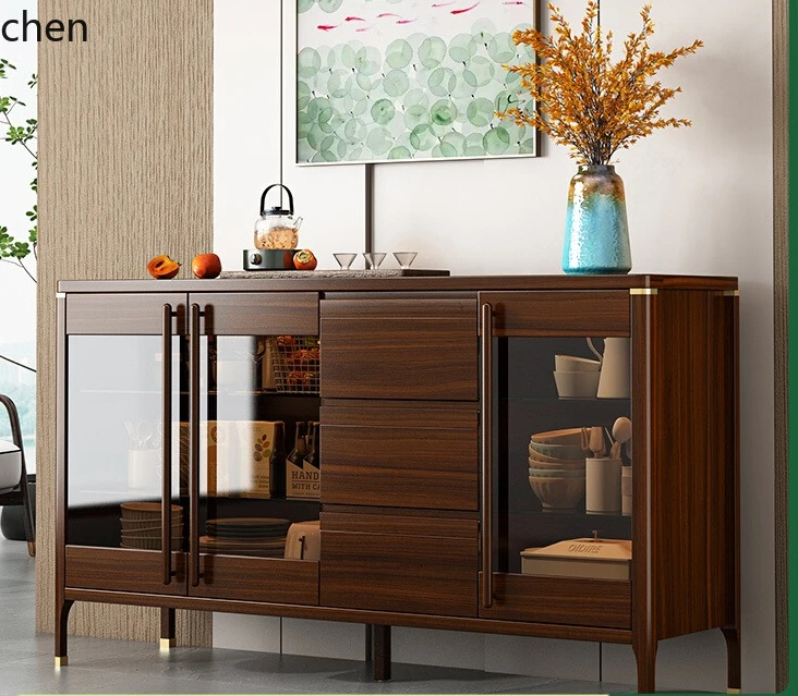 

ZML dining side cabinet integrated against the wall, living room home storage locker, multi-functional kitchen locker