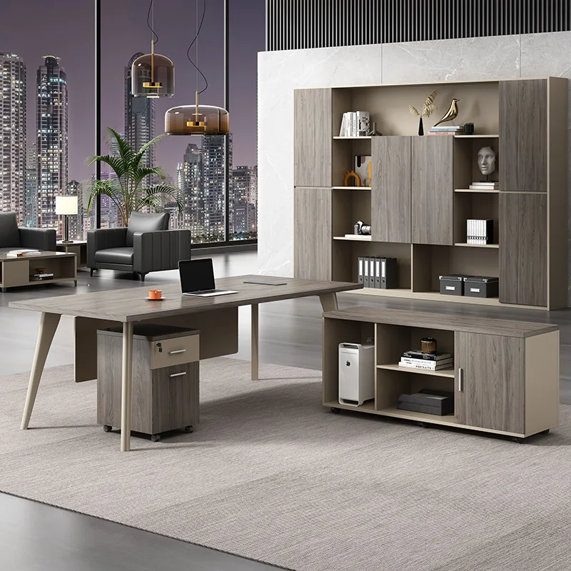 Foshan boss office  and chair combination modern simple office furniture single manager table supervisor table small