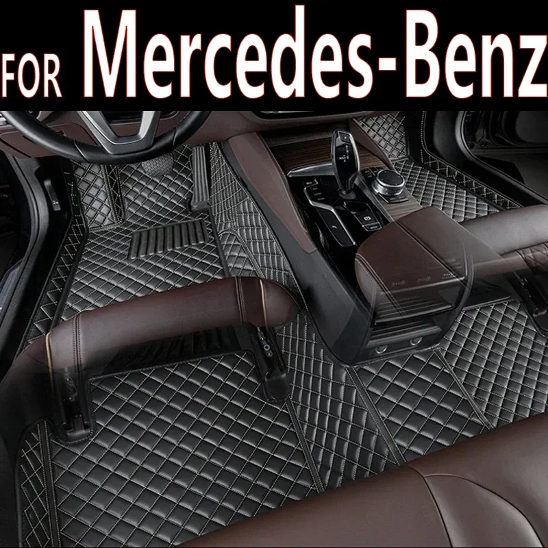 

Кожаные автомобильные коврики для Mercedes-Benz GLA E-Class CLS A-Class B Class CLS-Avant GLC AMG SLC GL CLS 2022 2023, автомобильные аксессуары