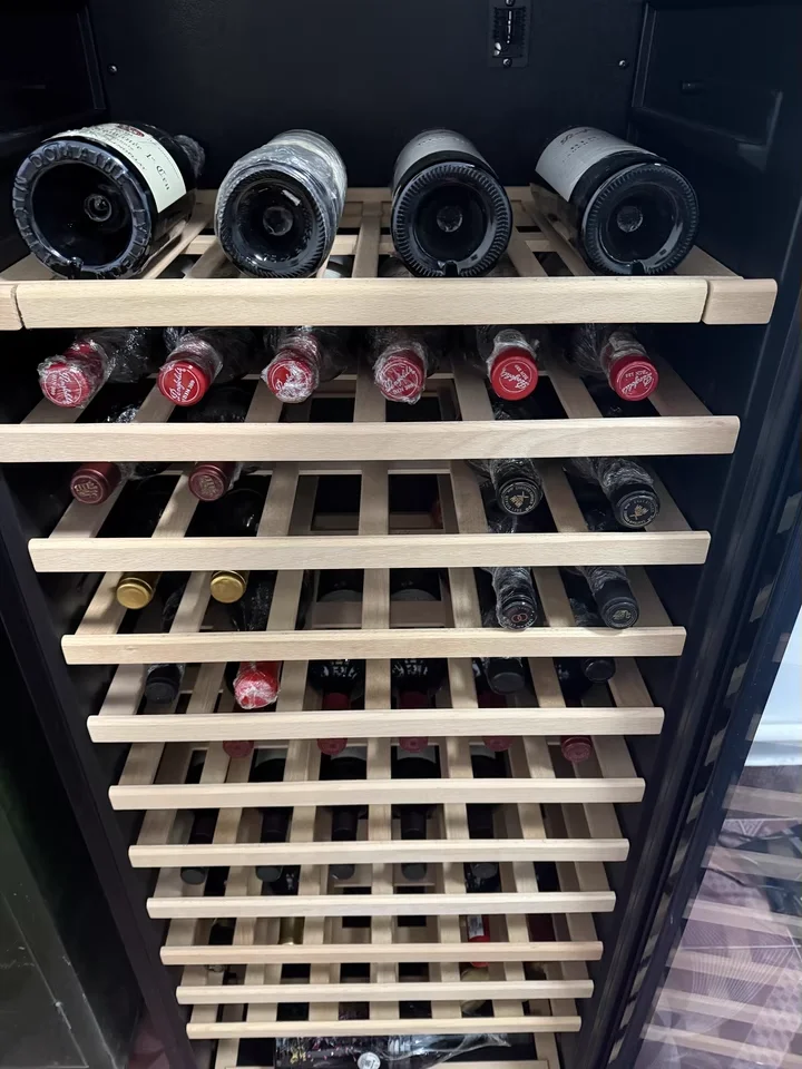 Thermostatic Wine Cabinet Frost Free Air-cooled Bar Fridge Wine Cabinet UV Resistant Glass Door Wine Cabinet image 3