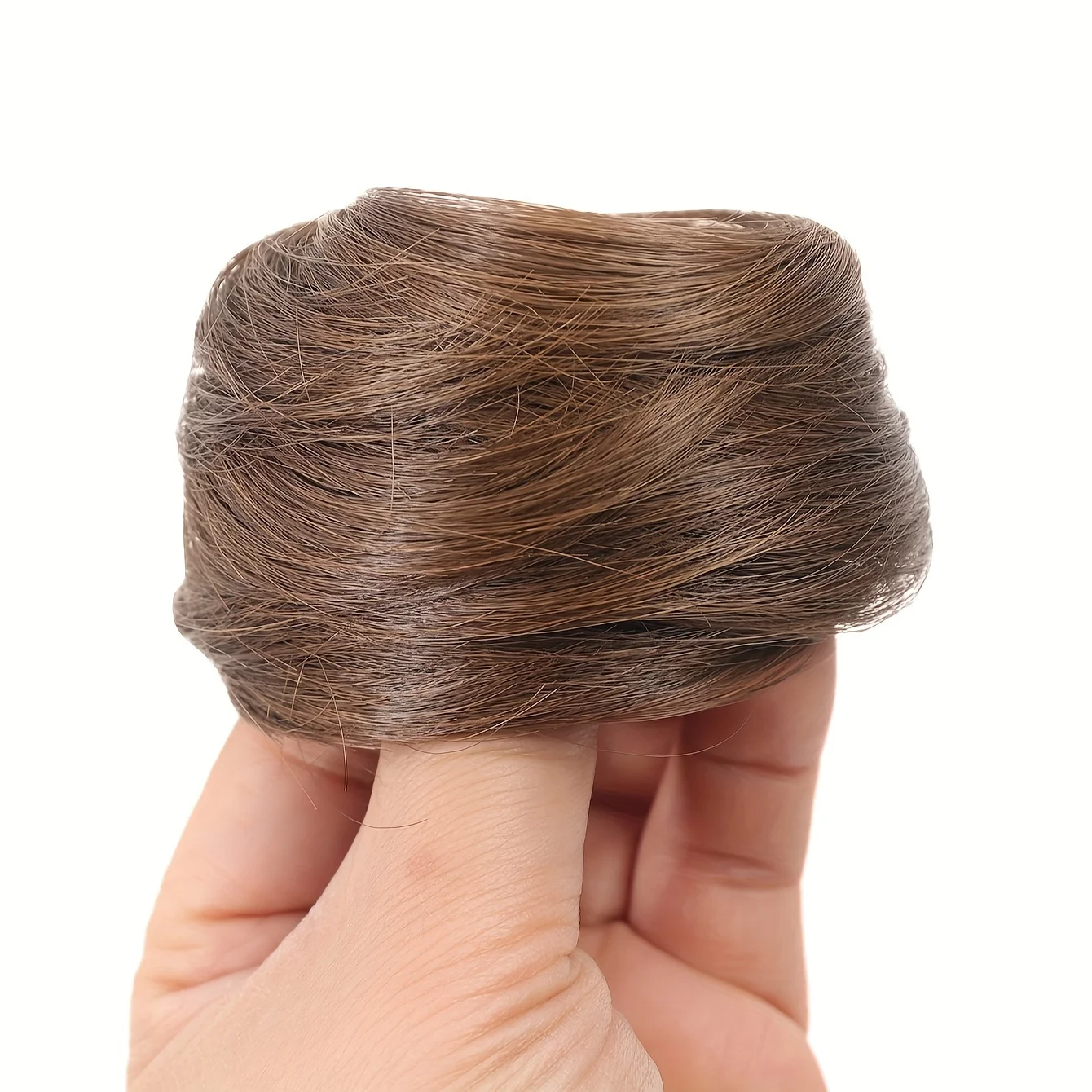 Synthetischer Chignon, elastisches Gummiband, künstlicher Haarknoten, zum Anklipsen auf der Haare, Schwanzverlängerung, Hochsteckfrisur, Haarteil, Pferdeschwanz für Frauen, Weihnachten