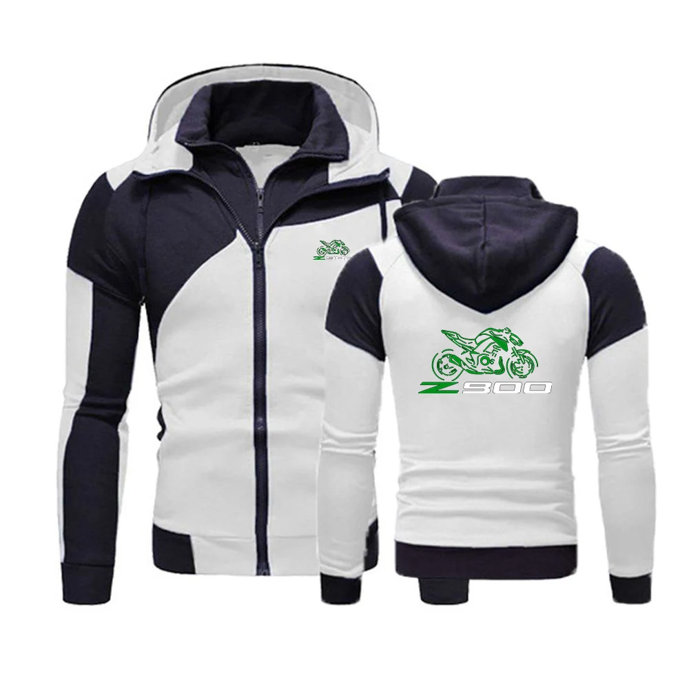 Color Blocking Patchwork Designer Fashion Hoodies Motorcycle Z 900 Logo Print 2026 Spring And Autumn Men's Premium Coat Jacket