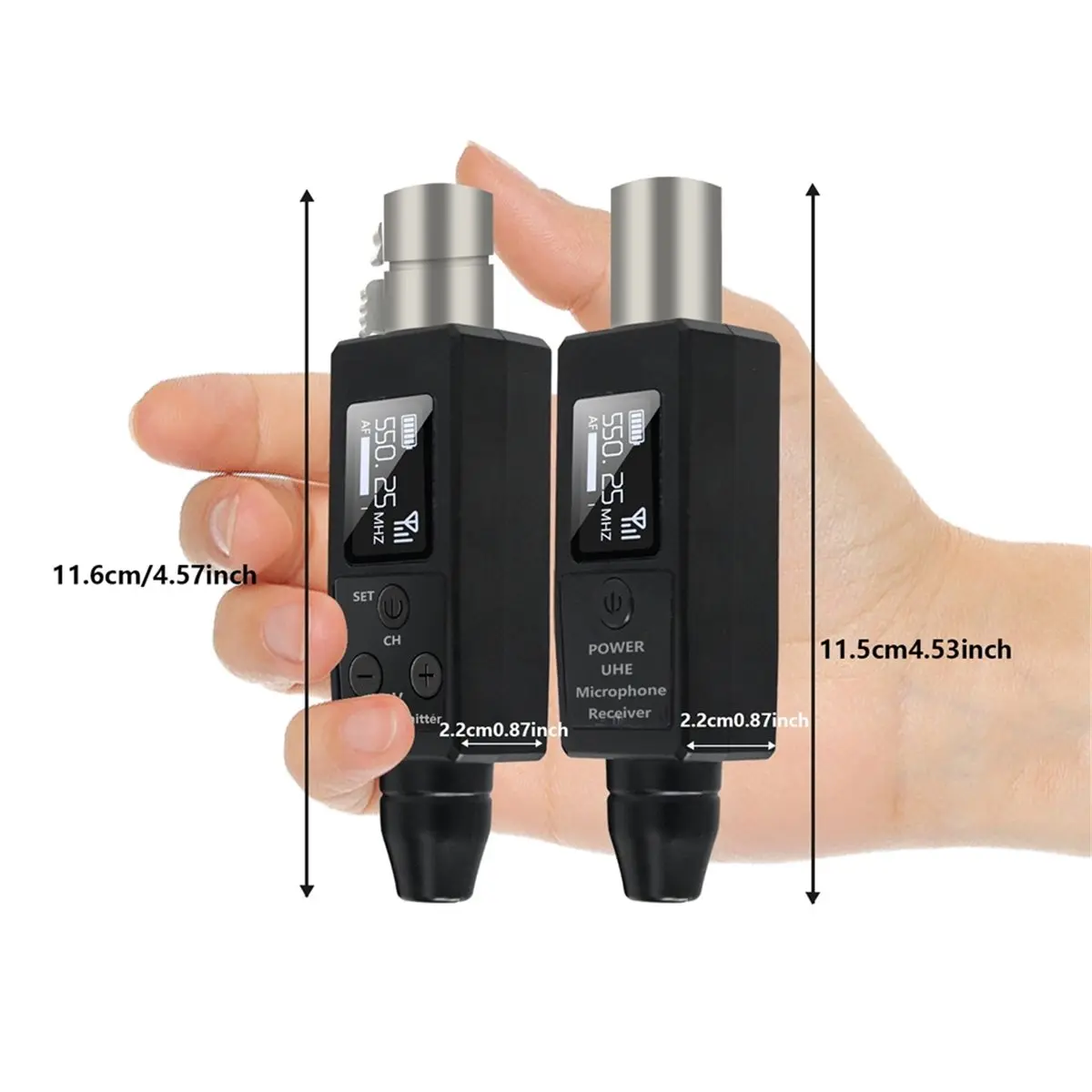 Wireless Microphone Transmitter Receiver for Dynamic Microphone, 20 Channels,Guitar Receiver for Audio Mixer,PA System