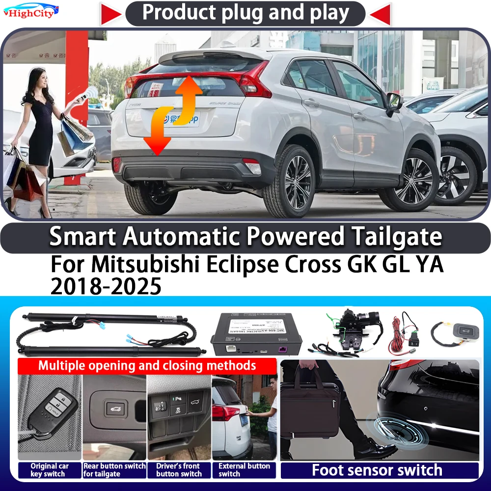 

For Mitsubishi Eclipse Cross GK GL YA 2018-2025 OEM Smart Automatic Powered Tailgate Key Control Trunk Close Kit Power Tailgate