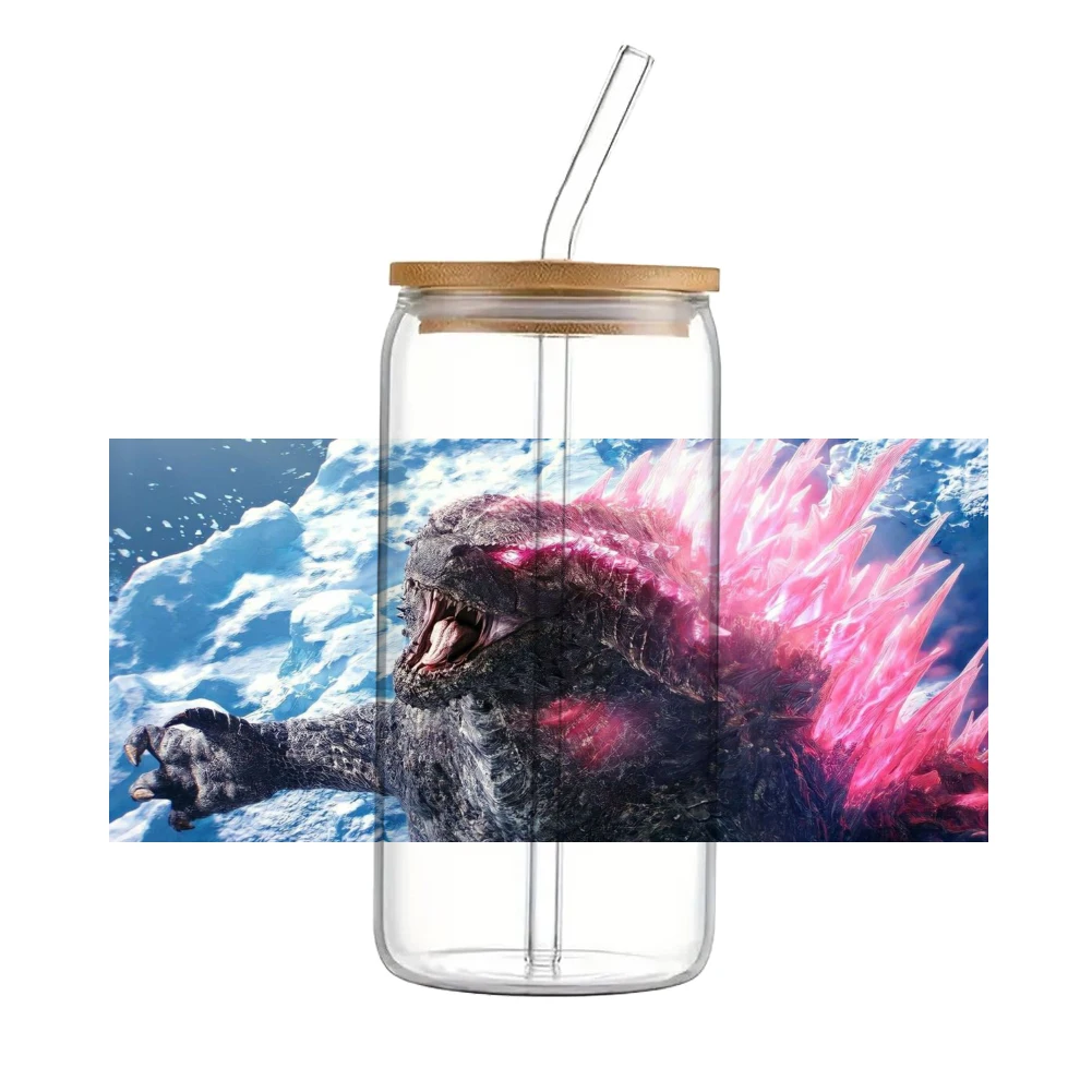 11x24cm Japanese Anime Gorilla UV DTF Transfer Sticker 16oz Glass Cup Wrap Stickers, Resin Planar DIY Hand Crafts Phone Case