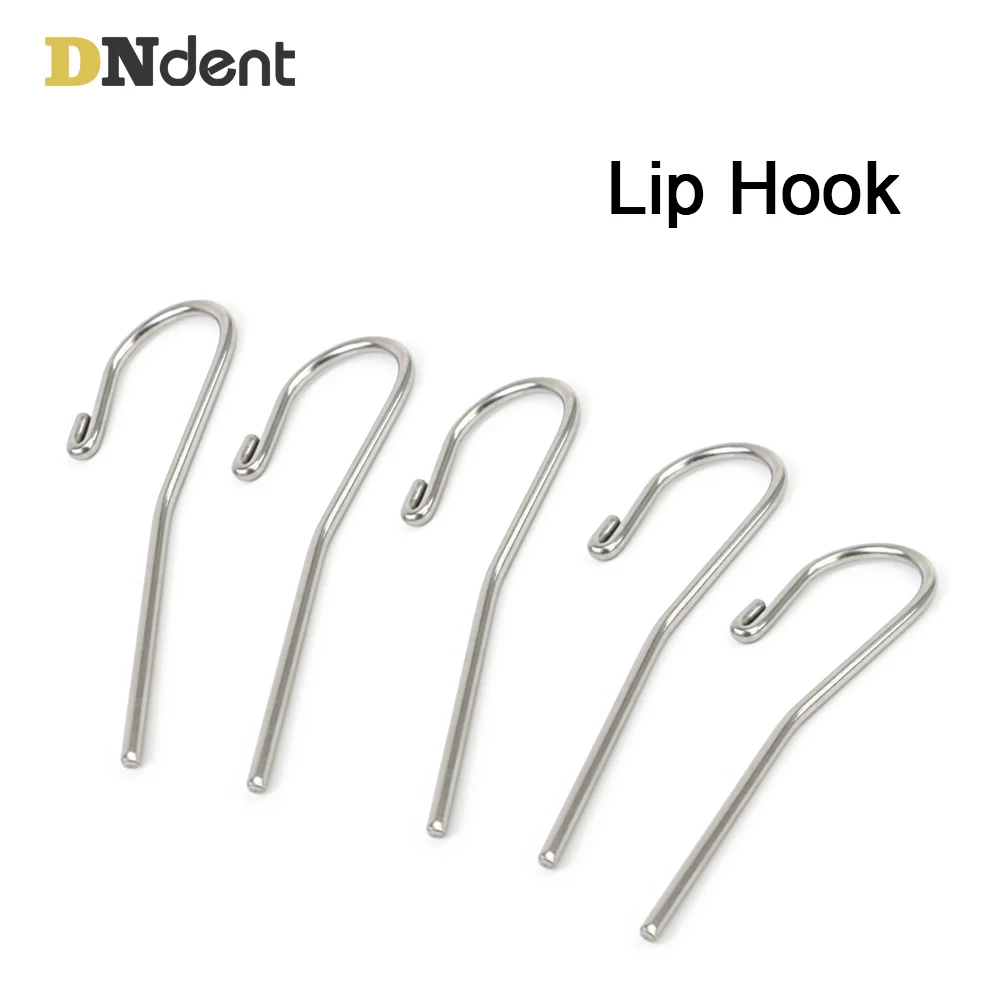 

5pcs Dental Stainless Steel Lip Hook for Root Canal Measuring Accessories Lip Mouth Hook Apex Locator Tool For Dentistry