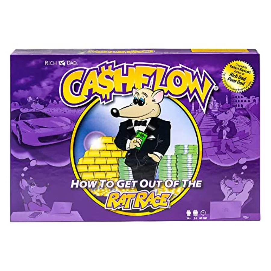 مجموعة ألعاب لوحة سباق الجرذ كيفية الخروج من التدفق النقدي للبالغين - تجربة تعلم محو الأمية المالية مع إعادة #6