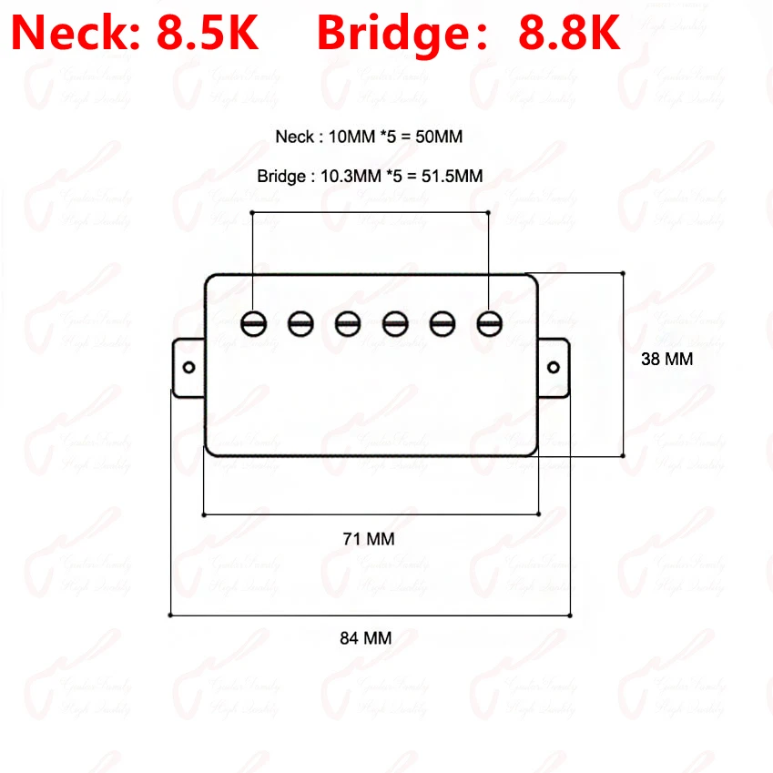 1 Set Original Genuine Epi Standard Electric Guitar Alnico Humbucker Pickup Nickel Cover