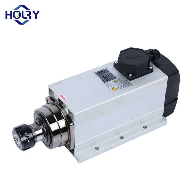 HOLRY Air Cooled 220V 380V 2.2kw ER20 300HZ 4 Bearings Square 18000RPM Spindle Motor for Woodworking