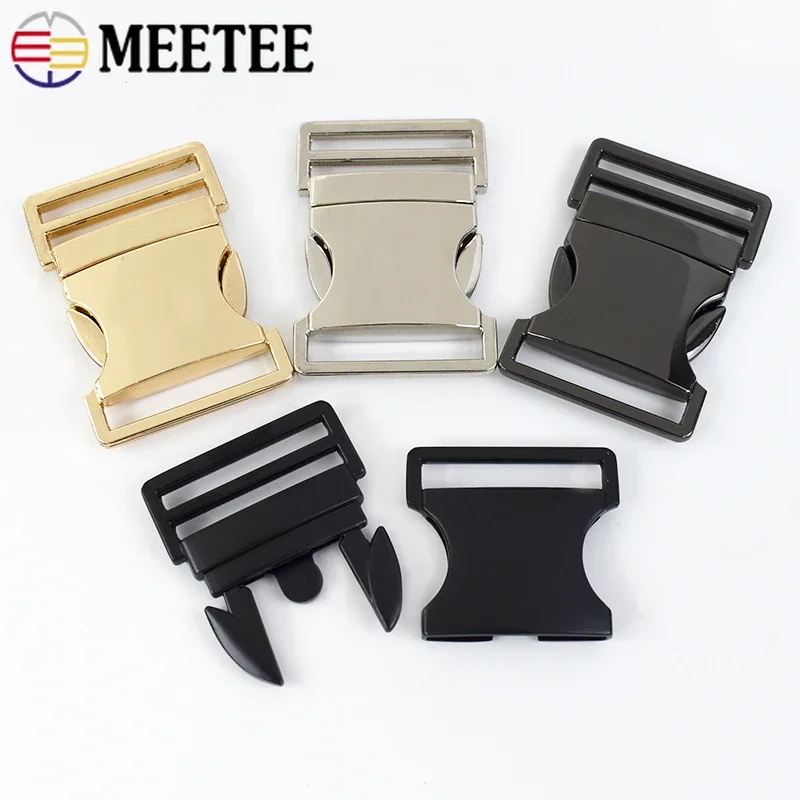 2/5Pcs 30mm Metal Quick Side Release Buckle Bag Dog Collar Adjust Clasps Webbing Belt Strap Hook DIY Sewing Hardware Accessories