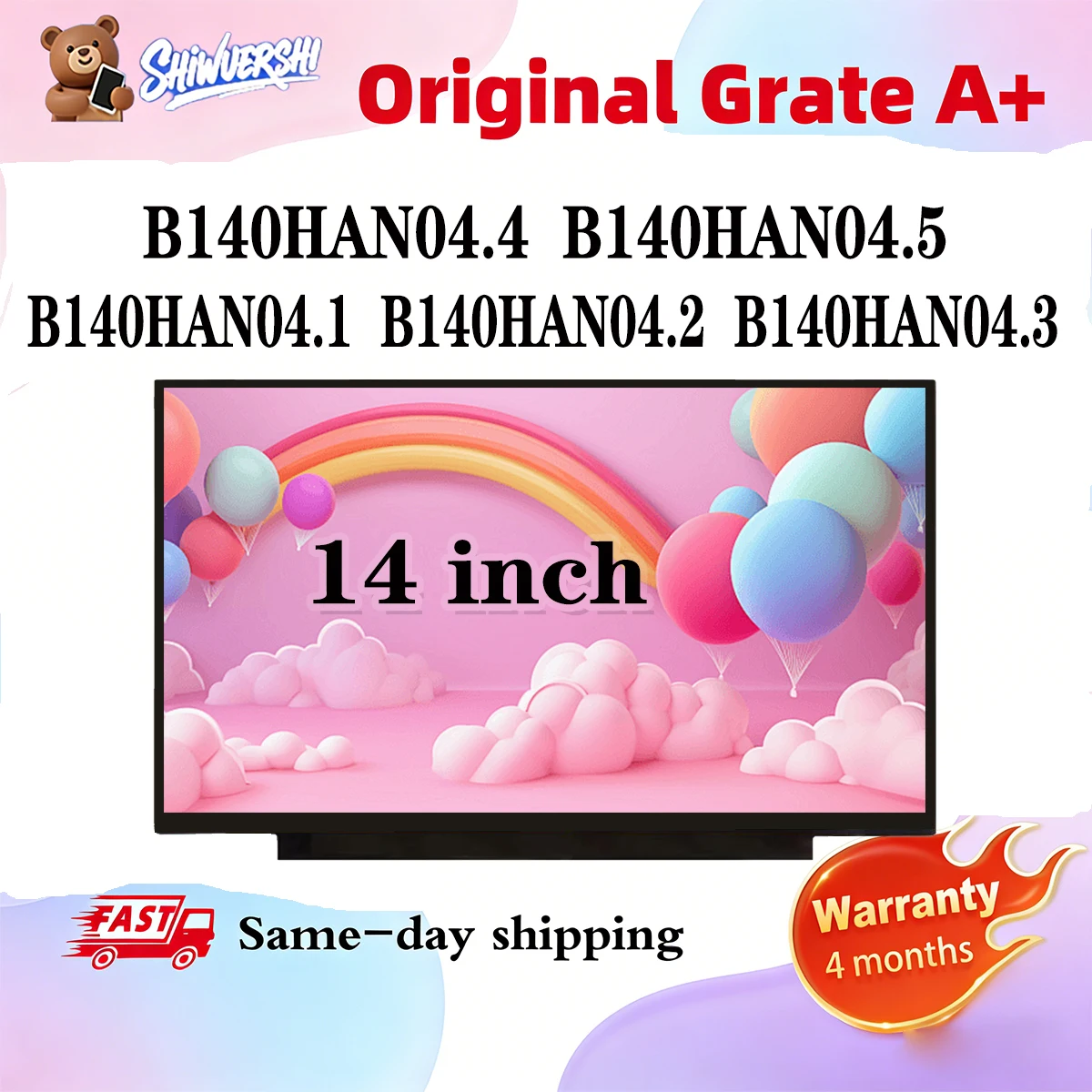 

14 inch Slim Wholesale Laptop Lcd Screen Monitor Panel B140HAN04.1 B140HAN04.2 B140HAN04.3 B140HAN04.4 B140HAN04.5