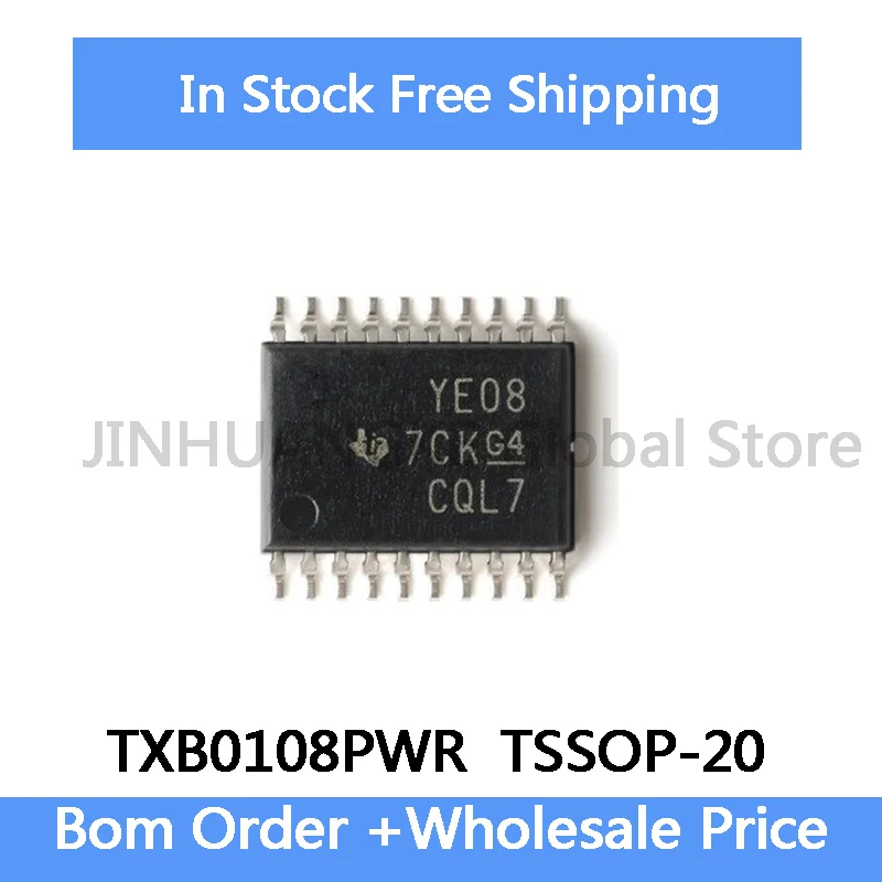 10-100Pcs TXB0108PWR YE08 TSSOP-20 8-bit bidirectional voltage level converter IC chip in Stock Wholesale