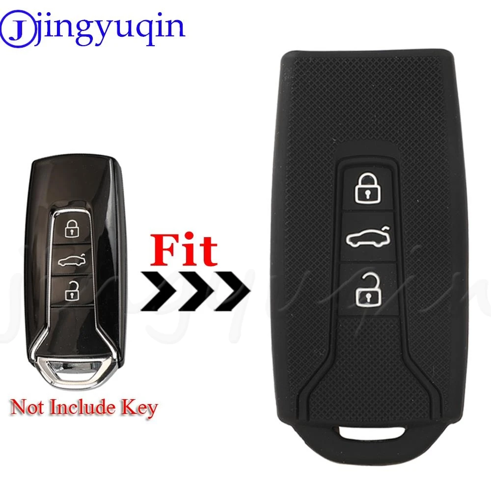 jingyuqin 2 Buttons Remote Silicone Car Key Cover Case Shell For VW Volkswagen Touareg 2018-2021 Replacement Car Accessories