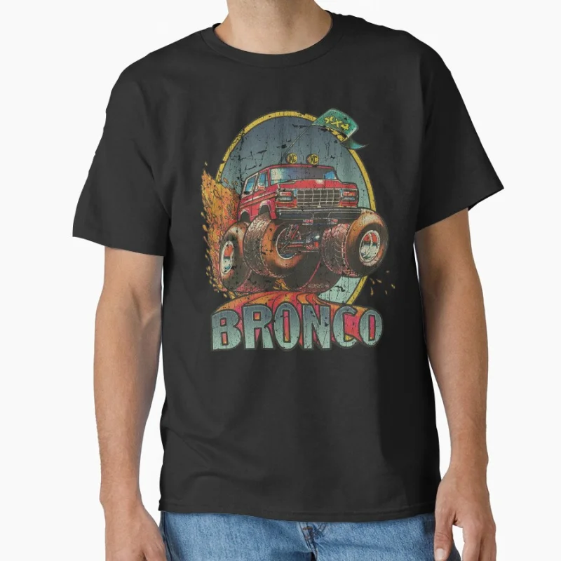 

Bronco 4x4 1978, потертая футболка с принтом в стиле ретро, винтажная подарочная футболка для мужчин, топы большого размера, S-6XL, одежда из 100% хлопка
