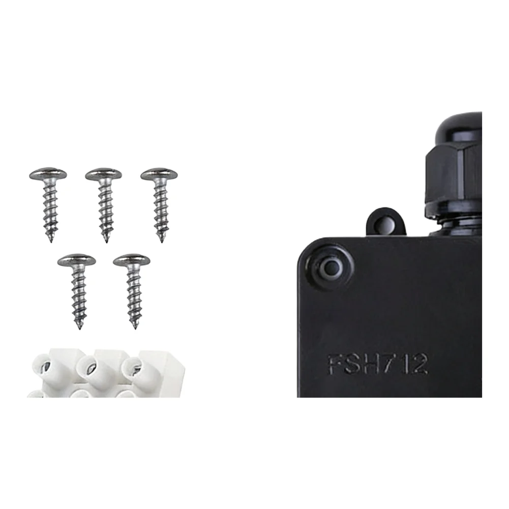 High Performance Junction Box Black IP68 Junction Box Silicone Sealing Rings Included Shockproof Dustproof Design