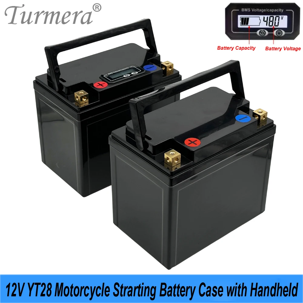 

Turmera 12V YT28 Empty Motorcycle Battery Case Compatible with 18650 21700 Lithium 32700 33140 Lifepo4 Car Starting Battery Diy