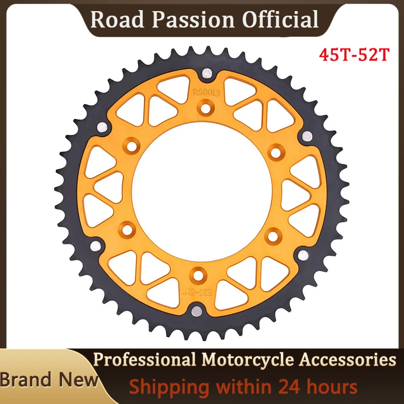 

45T-52T Motorcycle Rear Sprocket Chain Wheel For FC250 FC350 FC450 FE250 FE350 FE350S FE450 FE501S FS450 FX350 FX450 Heritage