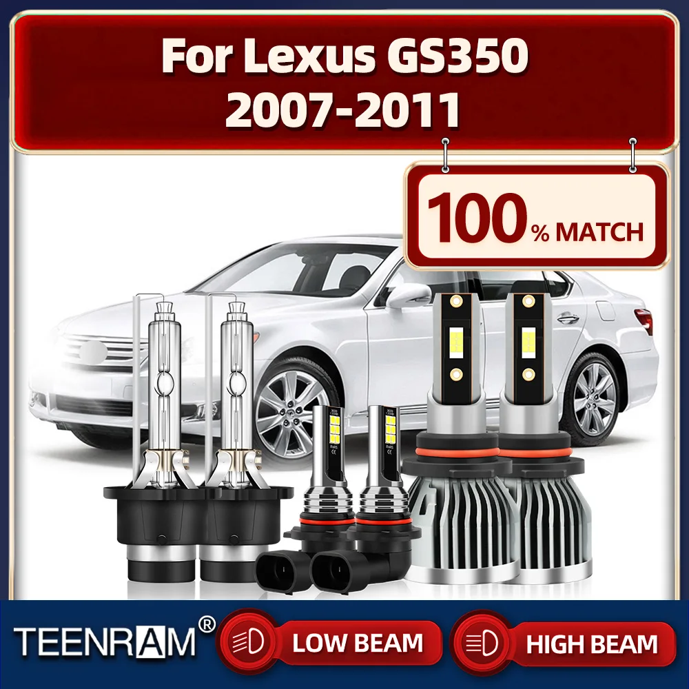 

LED Headlight Bulbs 360W 3570 CSP Auto Headlamps 6000K White Fog Lights 12V 24V For Lexus GS350 2007 2008 2009 2010 2011