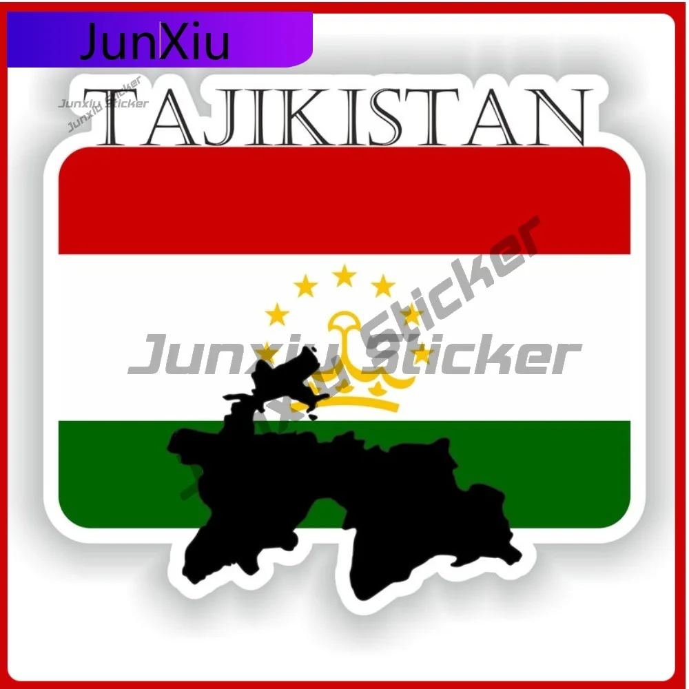 

Tajikistan Country Project Flag Stylish Exterior Vehicle Accent Suitable For Motorcycle Bicycle Helmet Surfaces