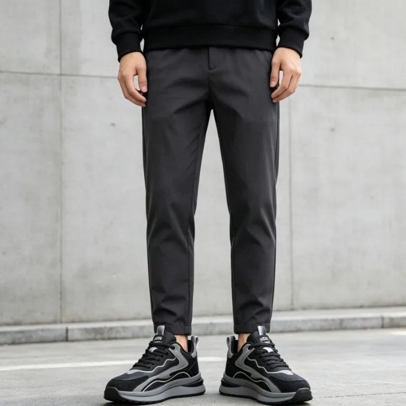 Men's Leather Upper Low Top Work Sneakers New Waterproof Anti Slip Wear Resistant Thick Platform Sole Daily Streetwear Footwear