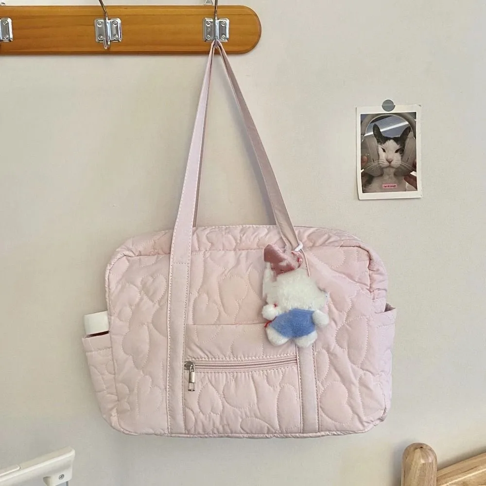 Fashionable Underarm Bag Travel Luggage Bag Korean Style Solid Color Mommy Bag Large Capacity Nylon Cosmetic Bag Yoga