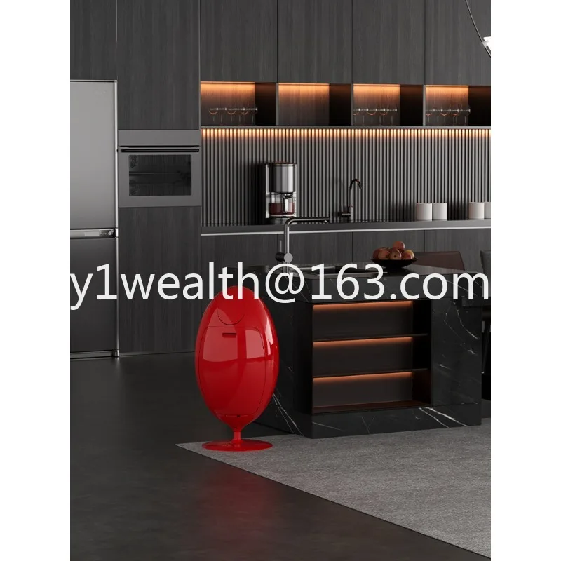 Environmental protection ecological classification Rotatable kitchen trash can large flat floor ornament