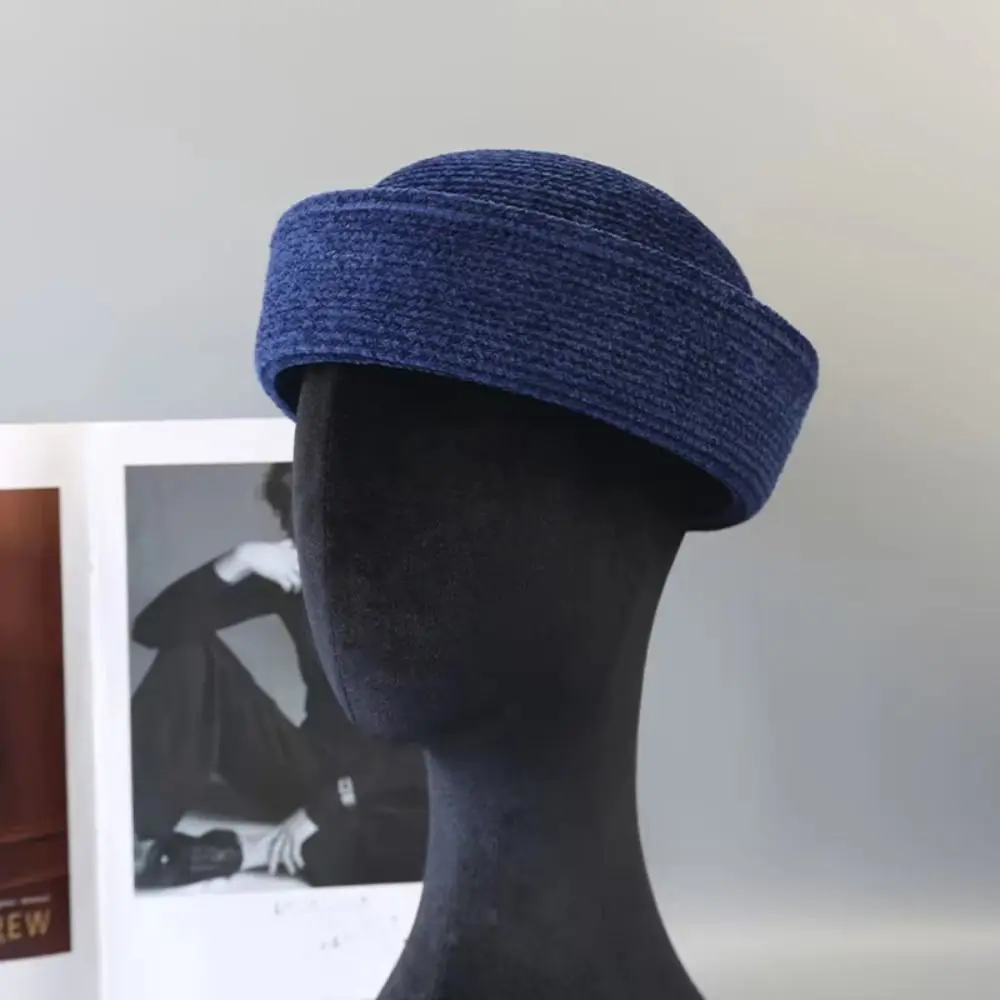 Uniform Stewardess Hat French Style Chenille Pillbox Hat Fedoras Teardrop Beret Hat Versatile Elegant Medicine Box Hat Banquet
