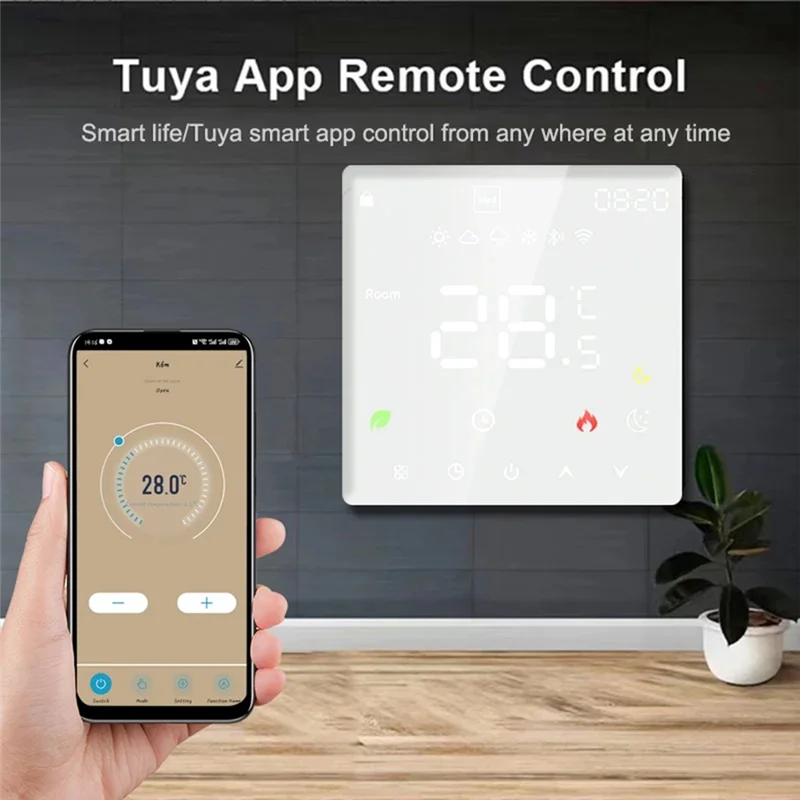 ABGN Tuya Wifi Smart Thermostat Electric Floor Heating TRV Water Gas Boiler Temperature Voice Remote Controller 16A Durable