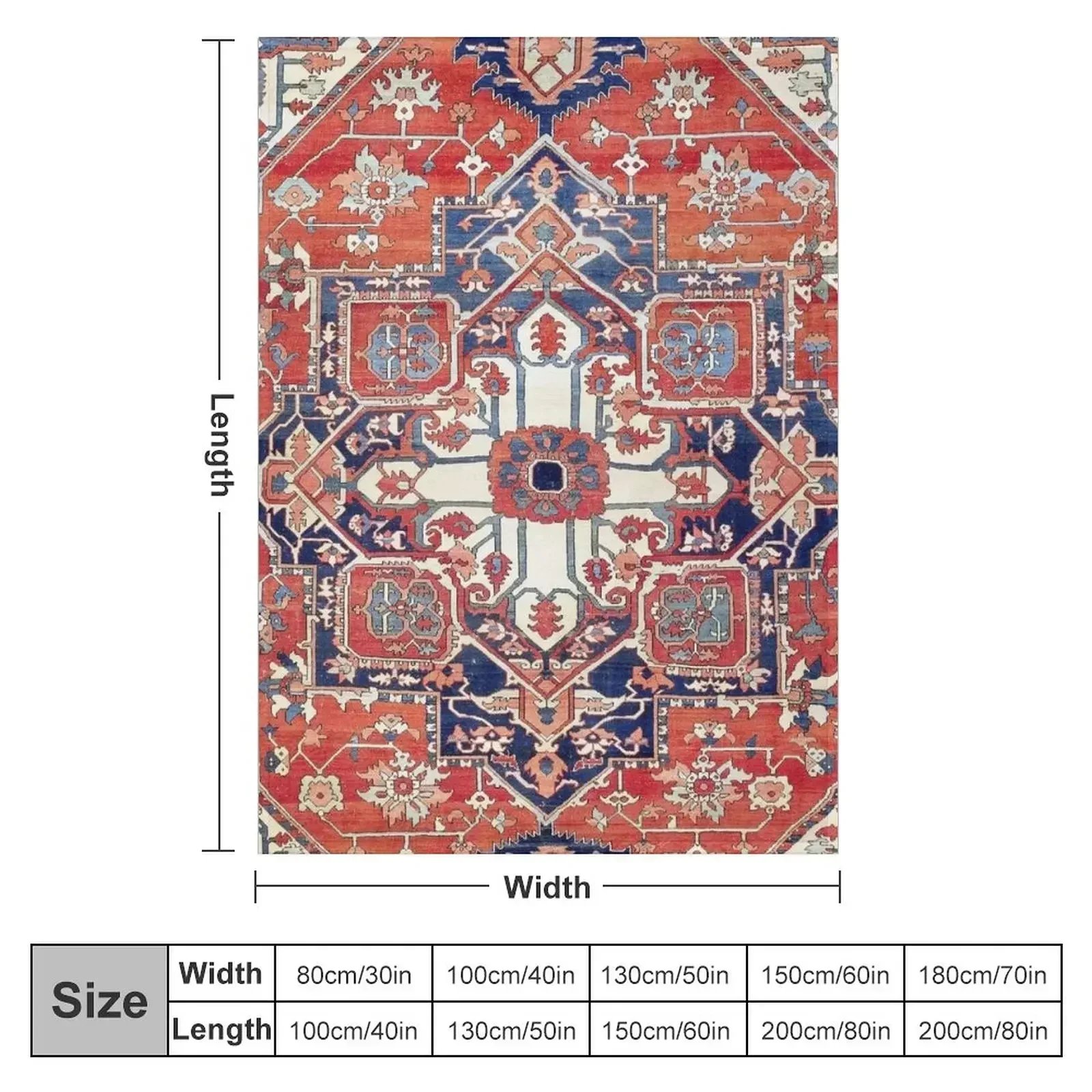 Heriz Azerbaijan Northwest Persian Rug Print Throw Blanket cosplay anime heavy to sleep Luxury Throw wednesday Blankets