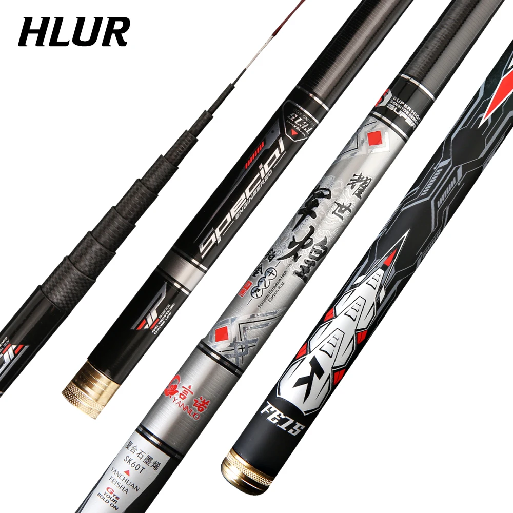 جديد خفيف SuperHard 3.6/4.5/5.4/6.3/7.2 متر تيار اليد القطب ألياف الكربون الصب تلسكوبي الصيد قضبان الأسماك معالجة