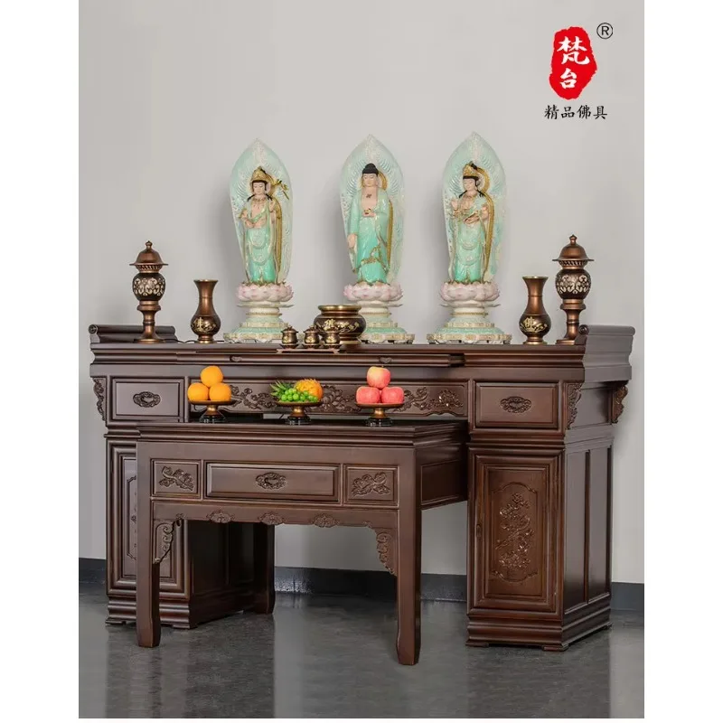 a6 Solid Wood Offering Table Buddha Table Offering Altar Table Offering Desk Buddha Hall  Self-built House