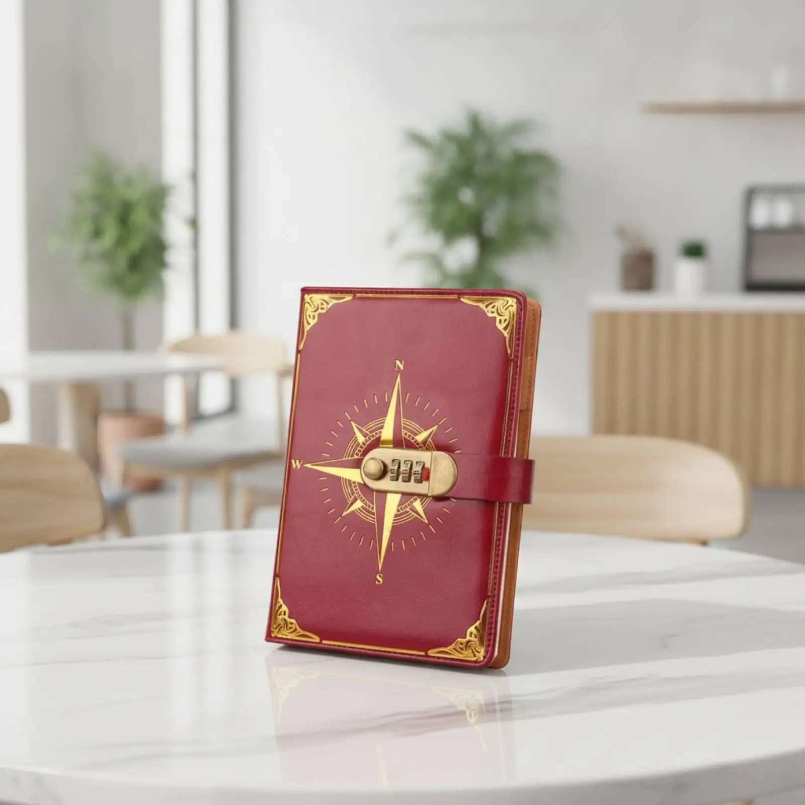 pu-leather-lockable-diary-vintage-style-notebook-with-gold-corners-for-private-notes-school-work-and-travel