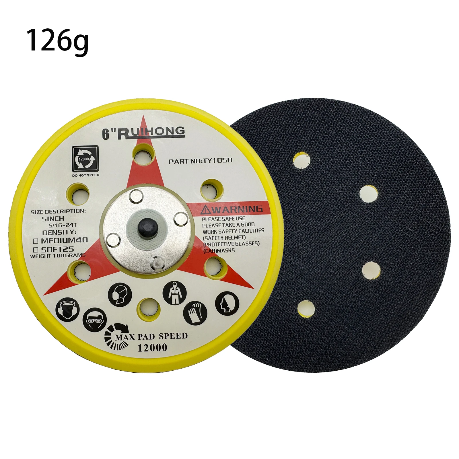 6inch 150mm 6Hole Sander Backing Pad Hook And Loop Sanding Pad Dust Free Sanding Disc Holder Abrasive Tool Polisher Accessories