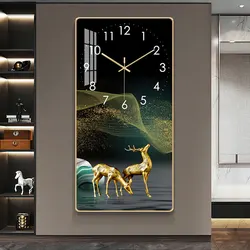 Wall Painting Art Wall Clock, Living Room Decoration, Silent Clock, Simple, Creative and Fashionable Home Clock, Wall Wall Watch