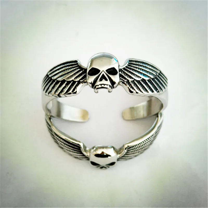 Willie G Skeleton Bracelet 316L Stainless Steel Polish Skeleton Motorbiker Style Bangle