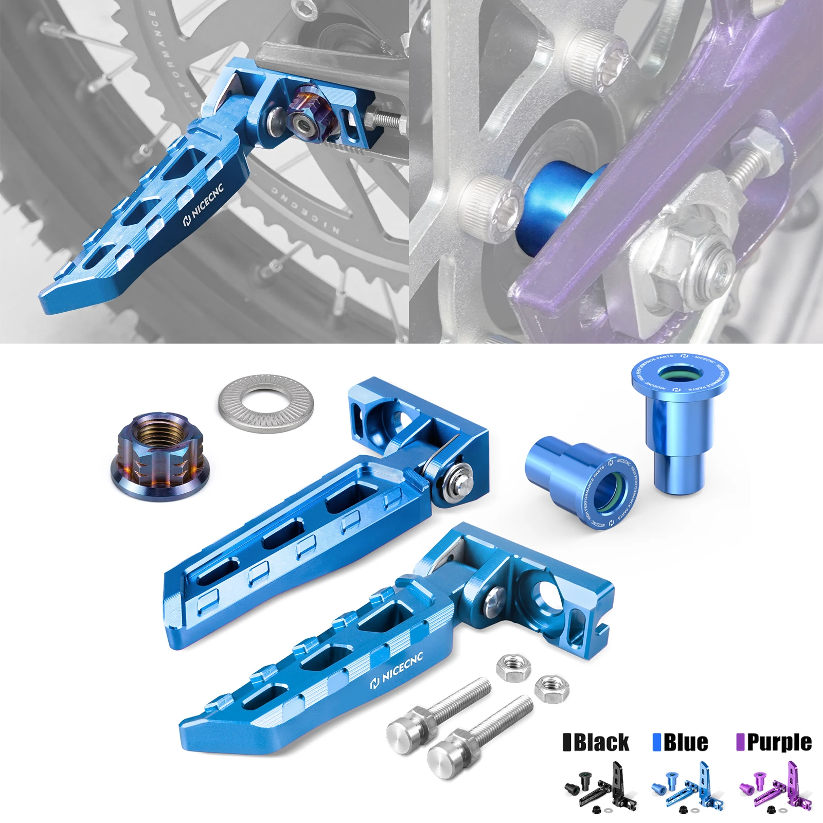 For Sur-Ron Surron Light Bee X S L1E Segway X160 X260 Chain Tensioner Adjuster Blocks & Rear Axle Nut Wheel Spacers Hub Collars