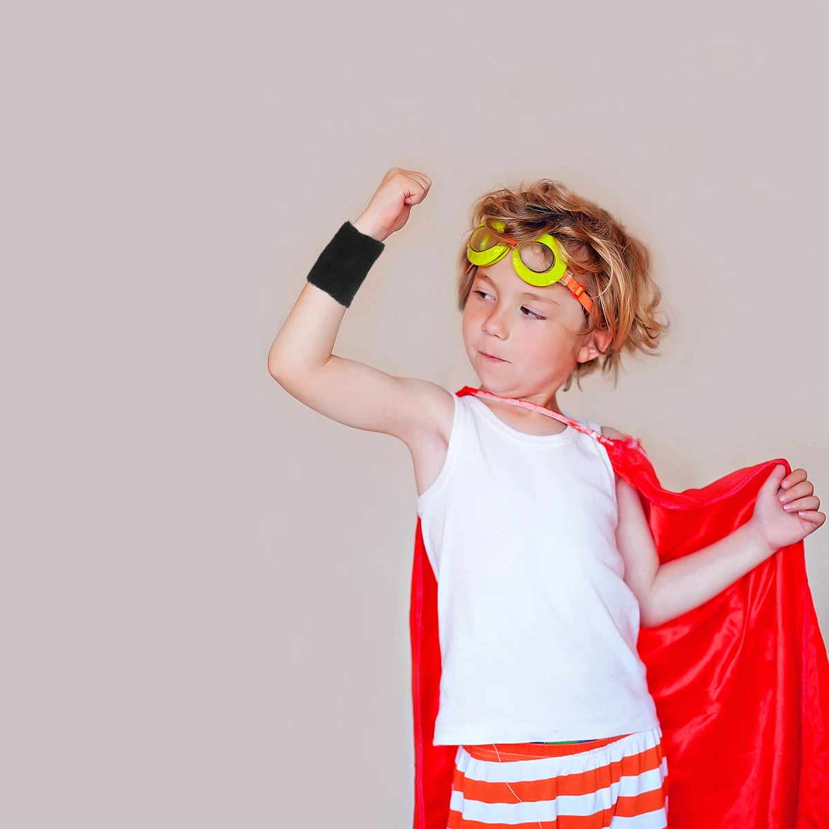 

9 пар детских браслетов, хлопковые спортивные поглощающие пот цветные фитнес-браслеты для детей, эластичный нескользящий дизайн, уличный, в помещении