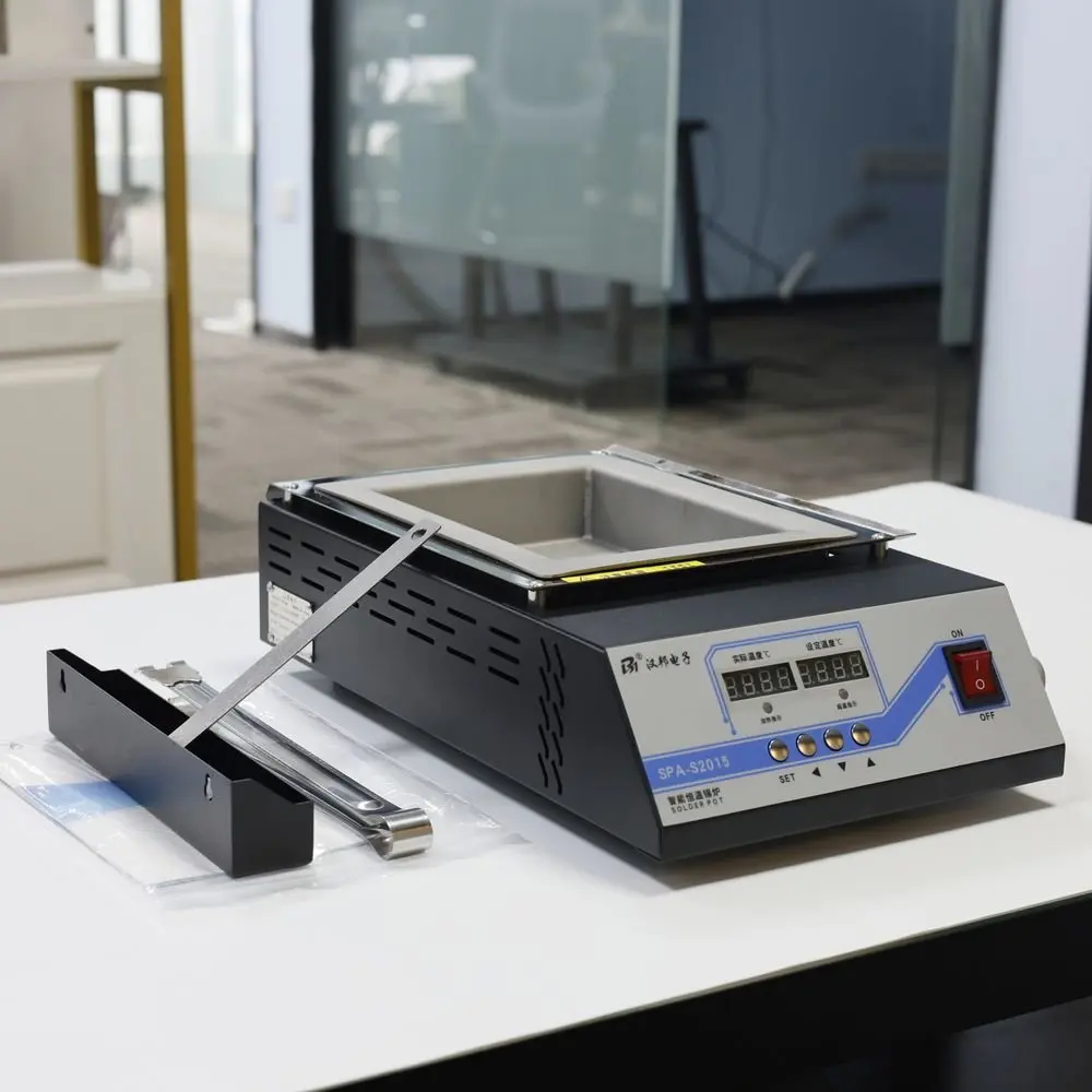SPA-S2015 وعاء لحام رقمي مزدوج خالي من الرصاص لحام ديسولديرينغ حمام 200*150 مللي متر 1500 واط