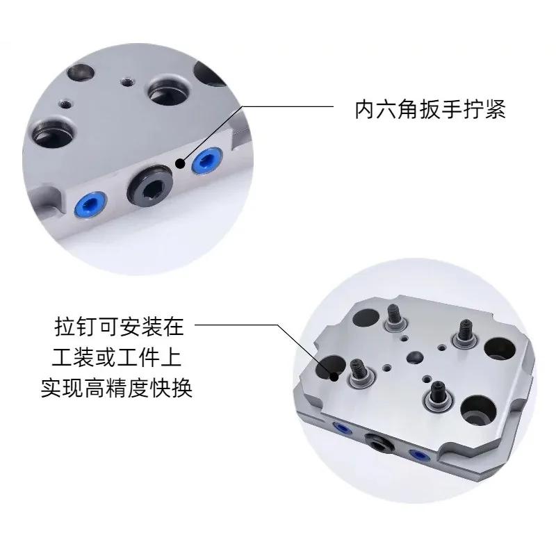 1PC D5296 Zero Point Quick Change Fixture - 3/4/5 Axis Self-centering Vise for CNC Tooling Board Precision Positioning
