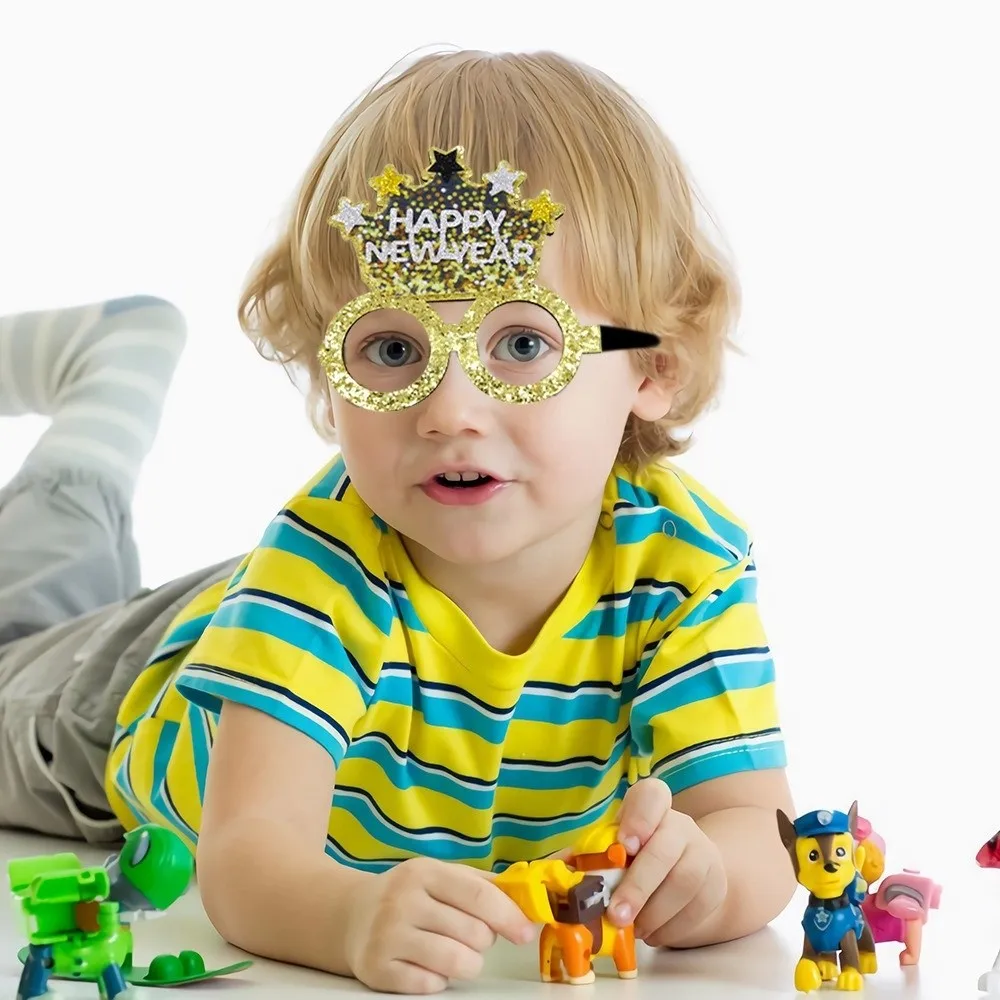 

Glitter 2026 New Year Glasses Sequin Cheers Star Happy New Year Glasses Creative Letters and Numbers New Year Decorative Glasses