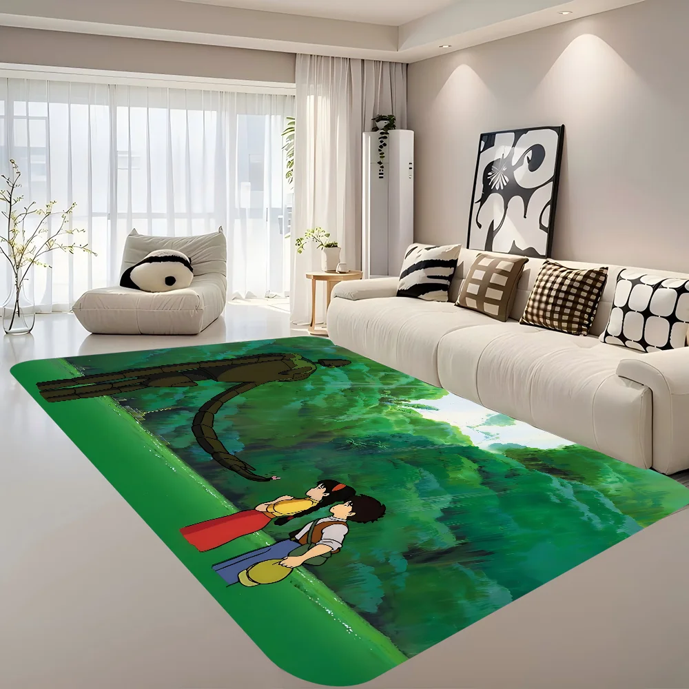 

L-Laputa Castle In The Sky Long Rugs Cheaper Anti-slip Modern Living Room Balcony Printed Bedside Area Rugs