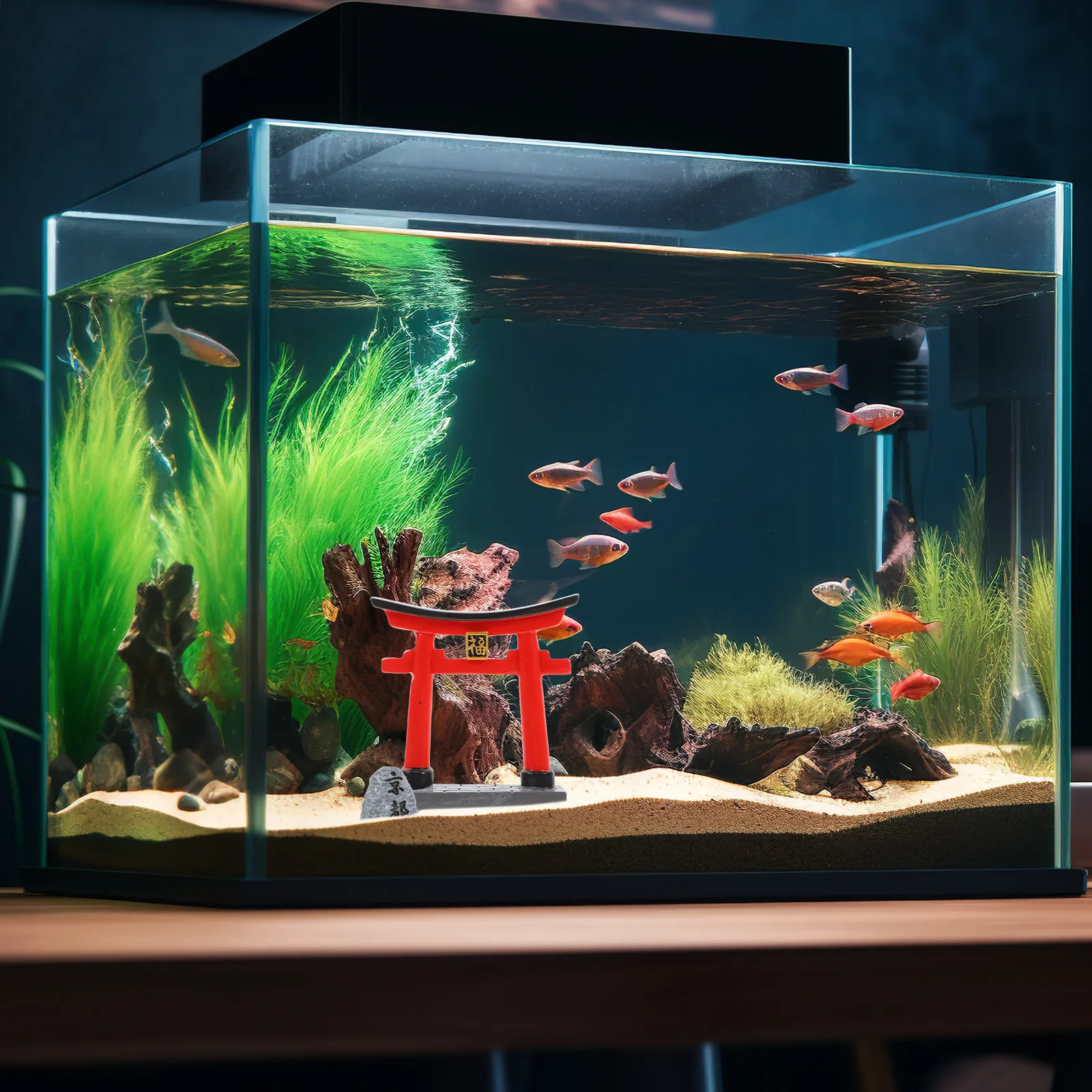 Japanese Torii Gate Resin Sculptures Fish Tank Decorations Miniature Landscapes Bonsai Garden Accessories Aquarium ornaments